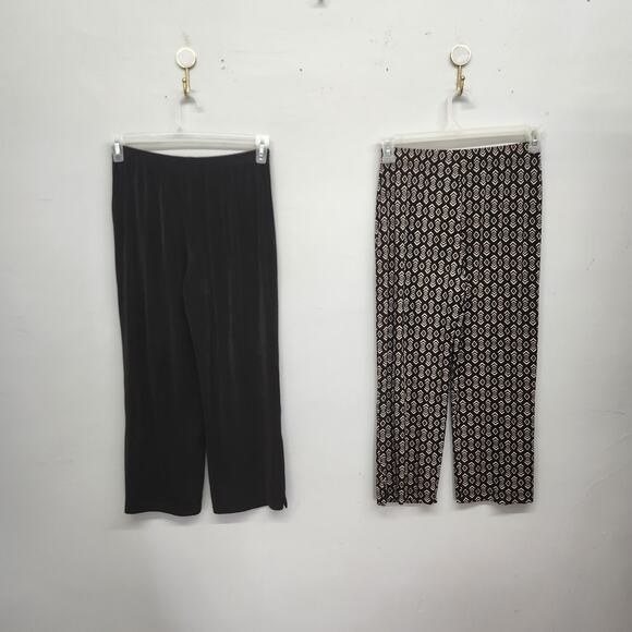 Chico's Travelers 2 Piece Capri Cropped Pants Slinky Knit Brown Size 0 Small - Picture 7 of 10